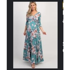Maternity Pinkblush Floral Maxi Dress